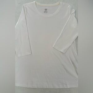 Isaac Mizrahi Cream Essentials Tee